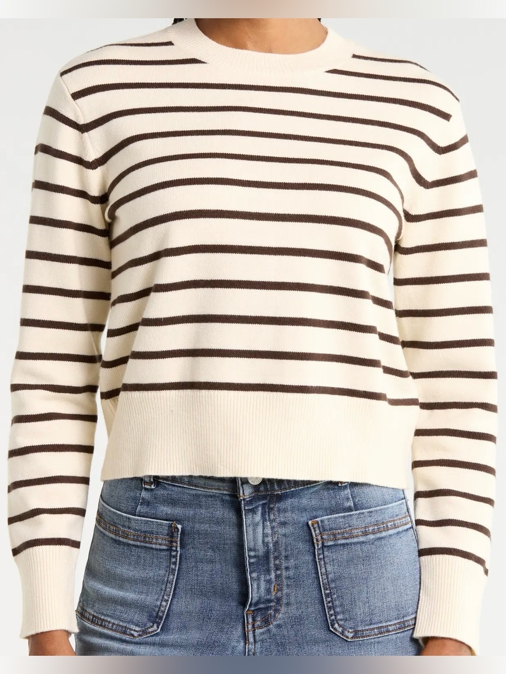 NWT Frame Clean Crew Stripe Sweater